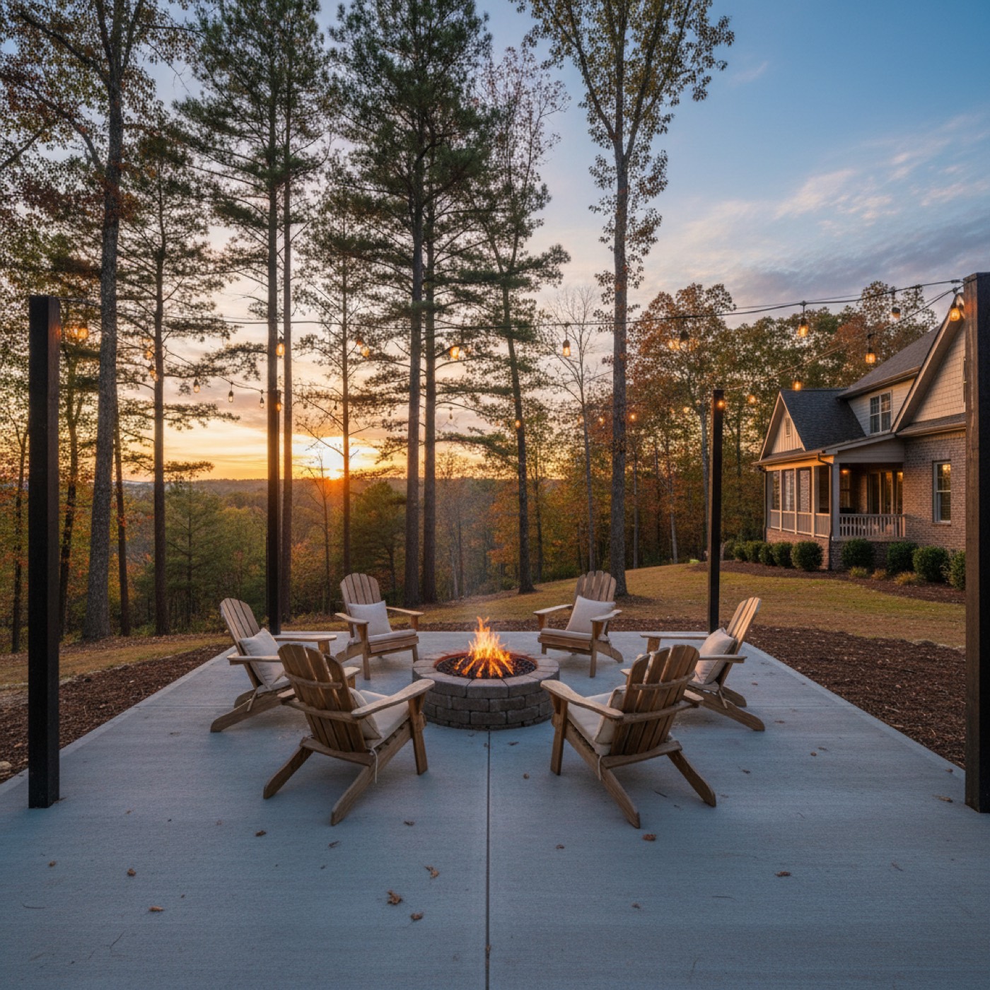 Residential concrete patio by Davis Concrete in Greenville SC