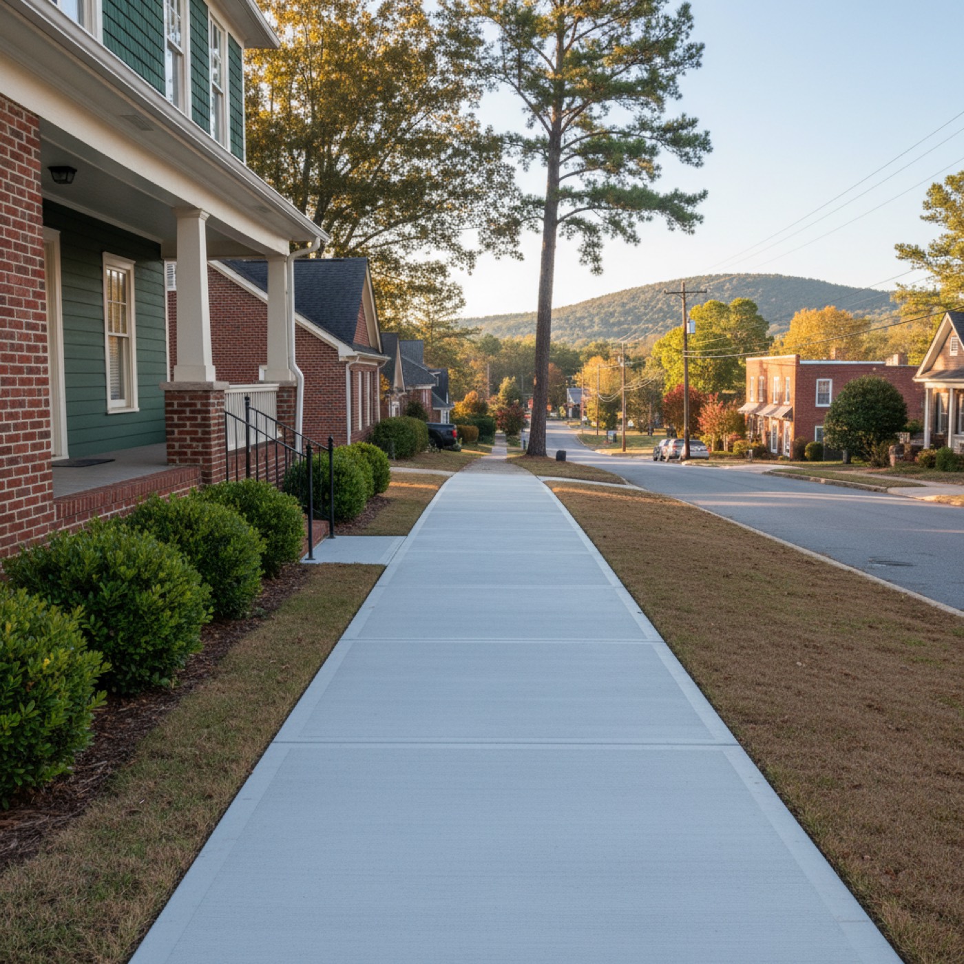 Concrete sidewalk in Upstate SC by Davis Concrete in Greenville SC