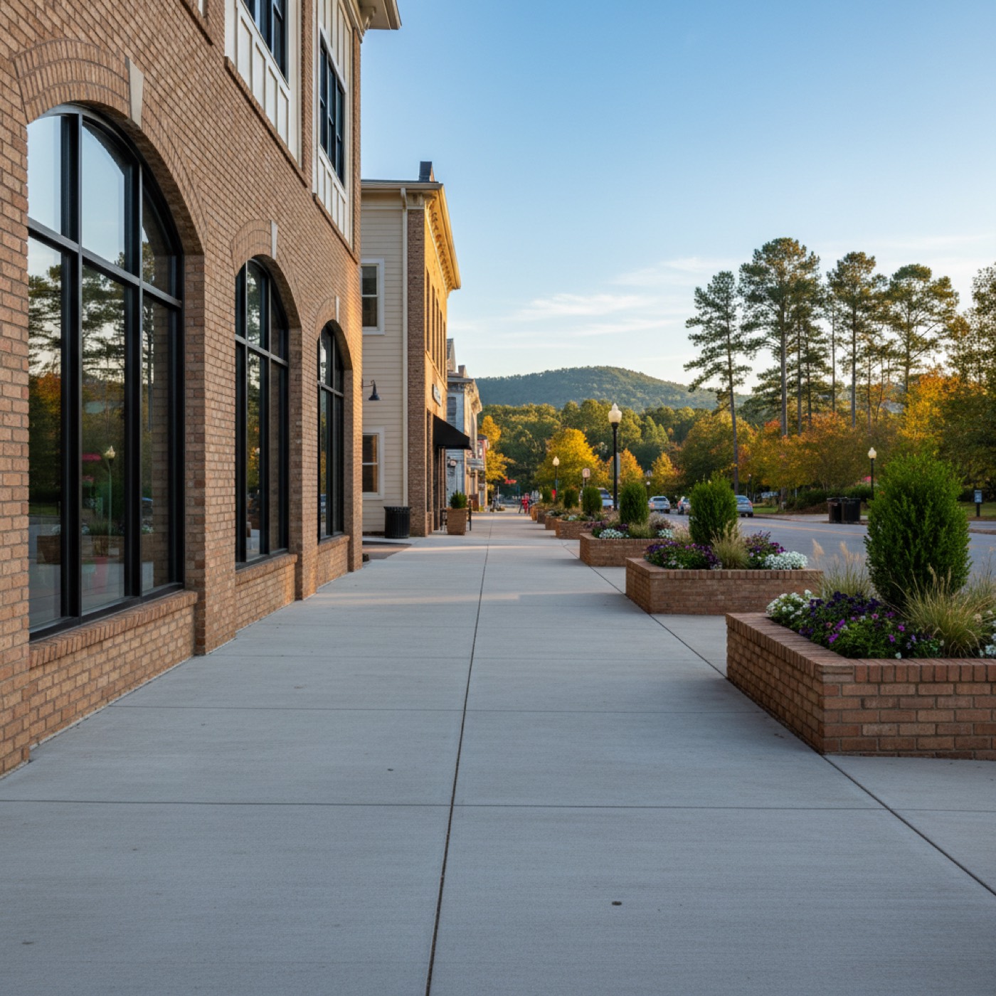 Concrete sidewalk in Upstate SC by Davis Concrete in Greenville SC