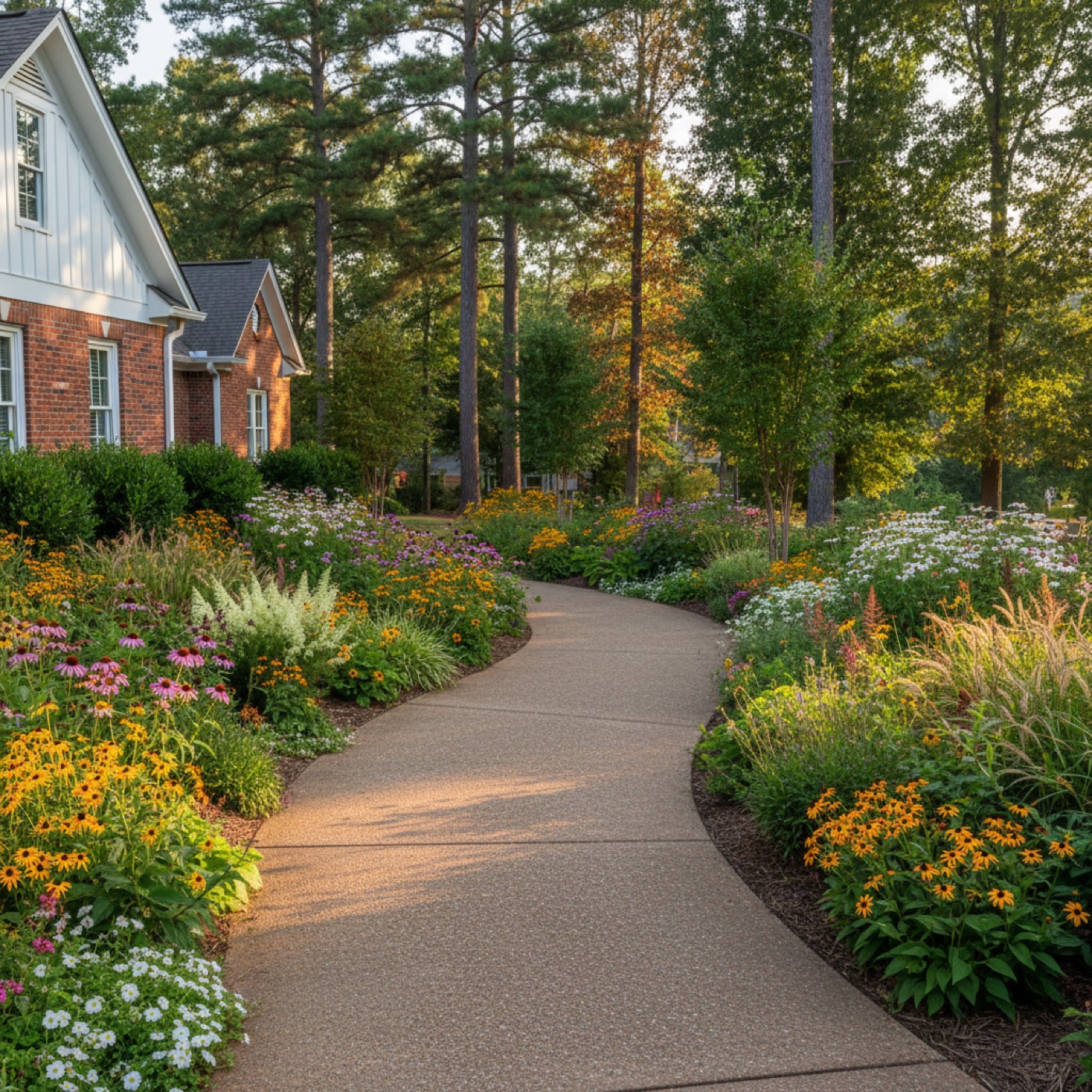 Concrete sidewalk in Upstate SC by Davis Concrete in Greenville SC