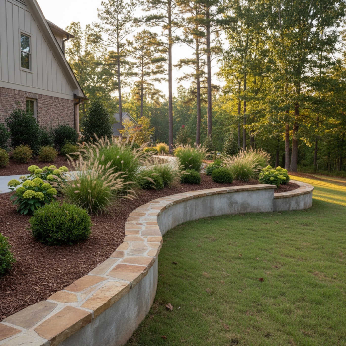 Custom concrete feature in Upstate SC by Davis Concrete in Greenville SC